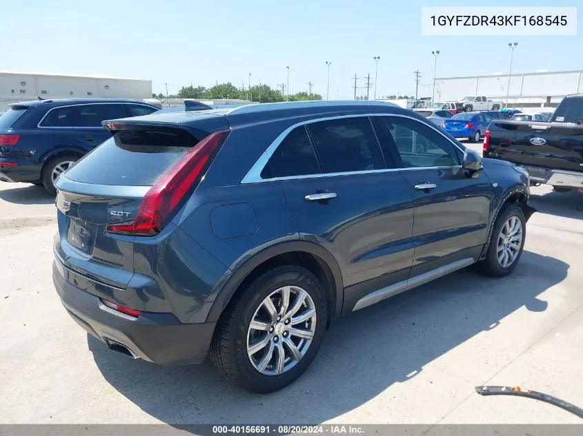 2019 Cadillac Xt4 Premium Luxury VIN: 1GYFZDR43KF168545 Lot: 40156691