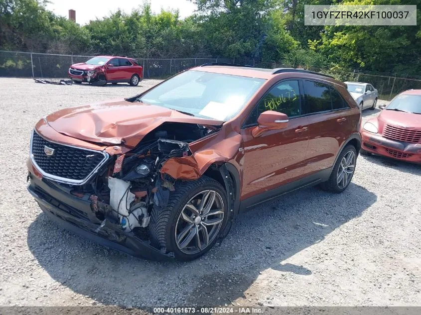 1GYFZFR42KF100037 2019 Cadillac Xt4 Sport