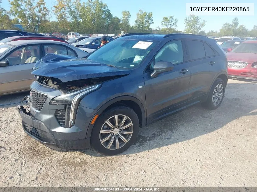 1GYFZER40KF220865 2019 Cadillac Xt4 Sport