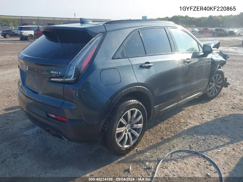 1GYFZER40KF220865 2019 Cadillac Xt4 Sport