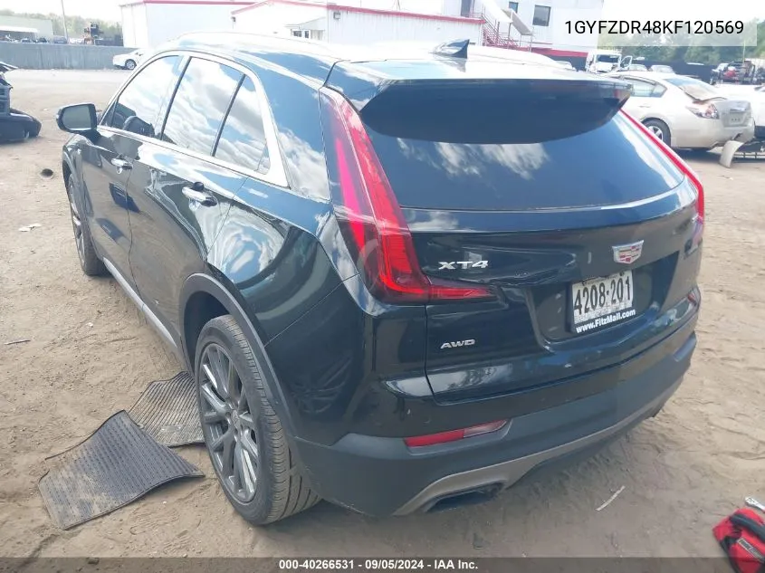 2019 Cadillac Xt4 Premium Luxury VIN: 1GYFZDR48KF120569 Lot: 40266531