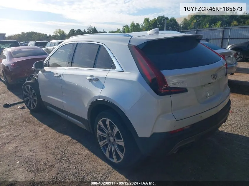 2019 Cadillac Xt4 Premium Luxury VIN: 1GYFZCR46KF185673 Lot: 40298917