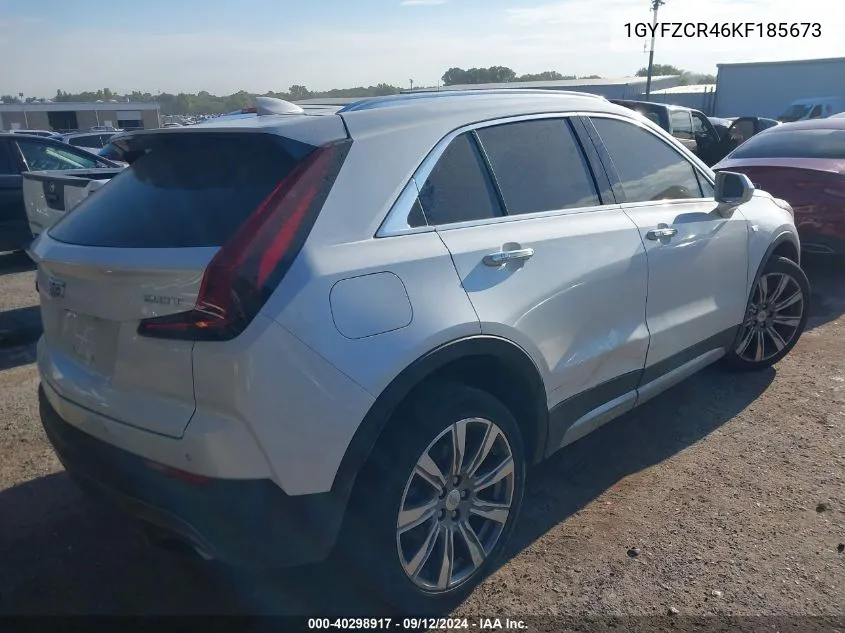 2019 Cadillac Xt4 Premium Luxury VIN: 1GYFZCR46KF185673 Lot: 40298917