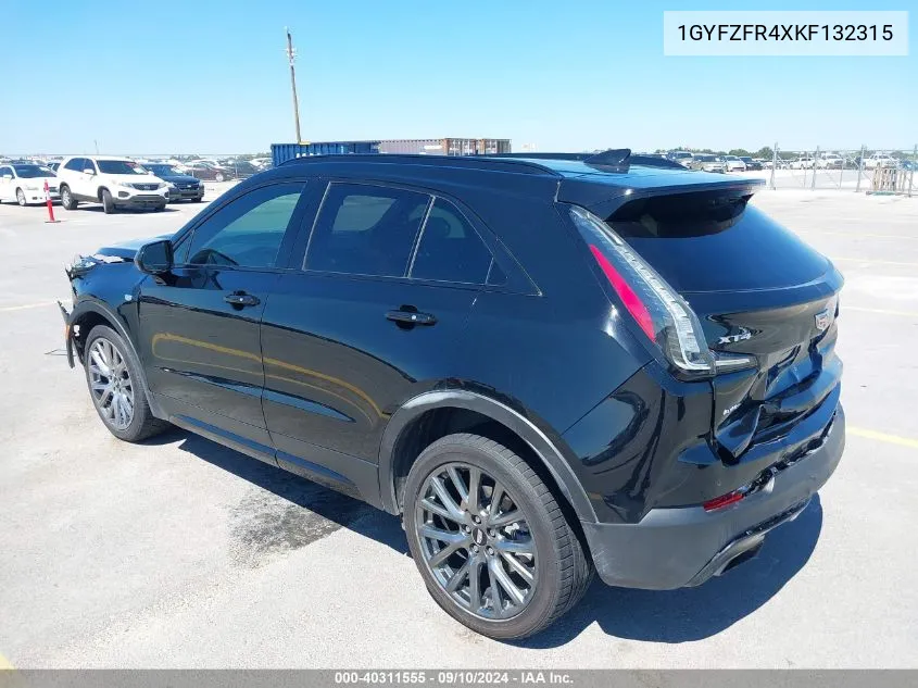 2019 Cadillac Xt4 Sport VIN: 1GYFZFR4XKF132315 Lot: 40311555