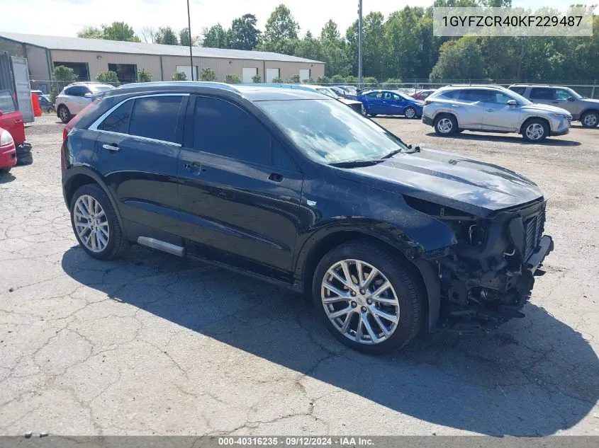 1GYFZCR40KF229487 2019 Cadillac Xt4 Premium Luxury