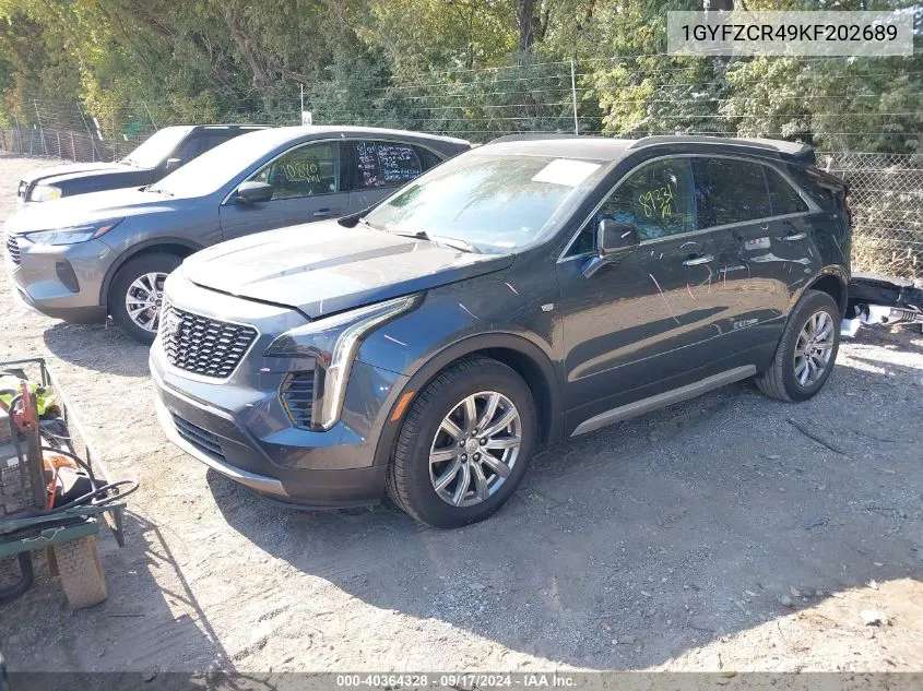 2019 Cadillac Xt4 Premium Luxury VIN: 1GYFZCR49KF202689 Lot: 40364328