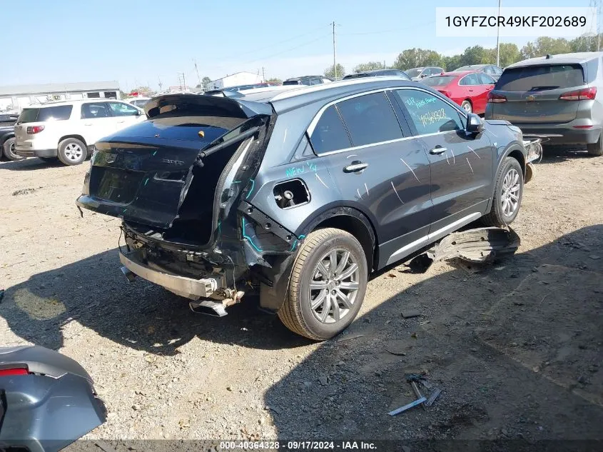 2019 Cadillac Xt4 Premium Luxury VIN: 1GYFZCR49KF202689 Lot: 40364328