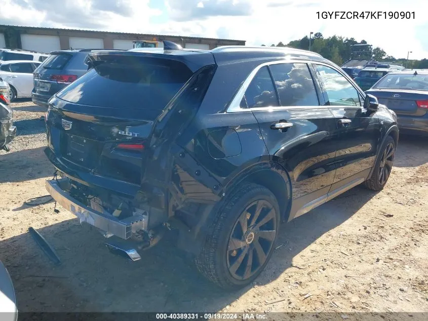 1GYFZCR47KF190901 2019 Cadillac Xt4 Premium Luxury