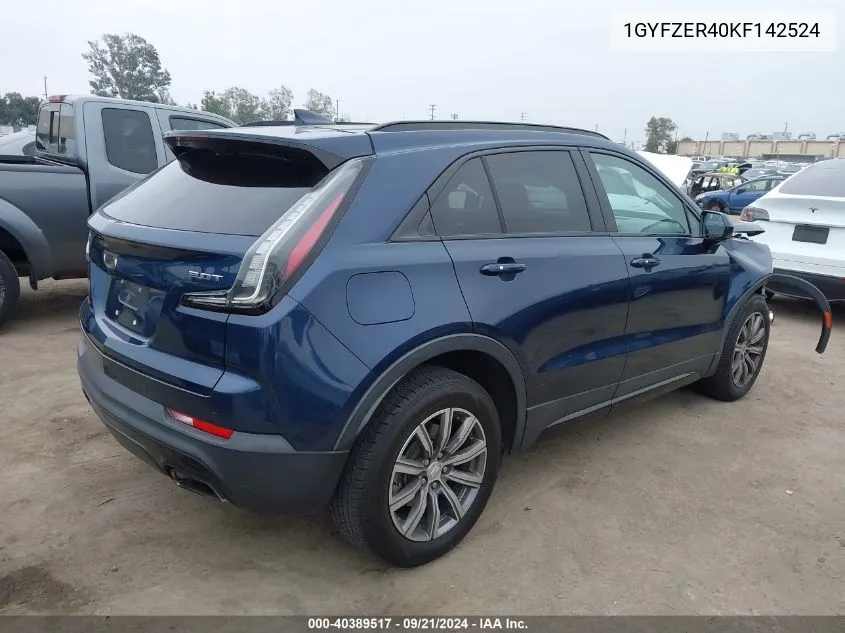 2019 Cadillac Xt4 Sport VIN: 1GYFZER40KF142524 Lot: 40389517