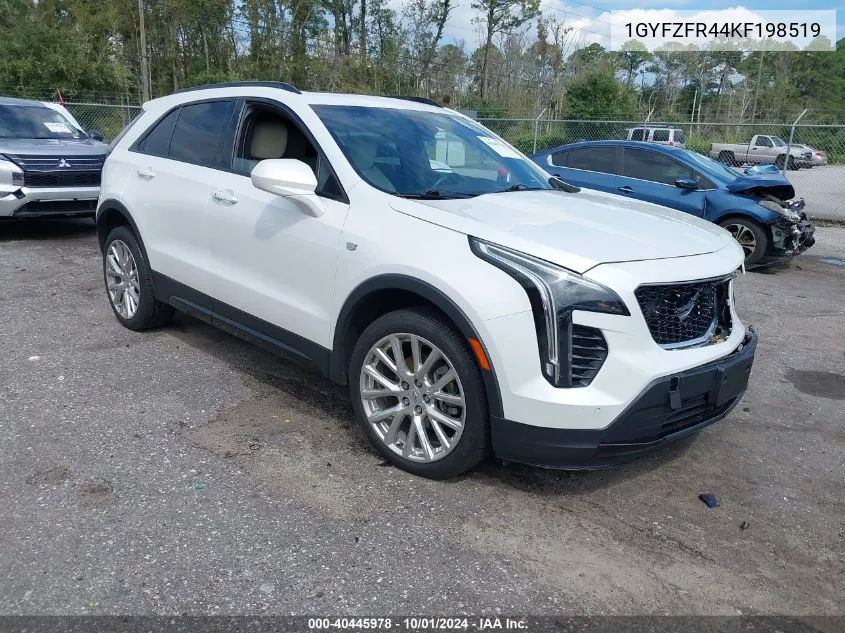 1GYFZFR44KF198519 2019 Cadillac Xt4 Sport