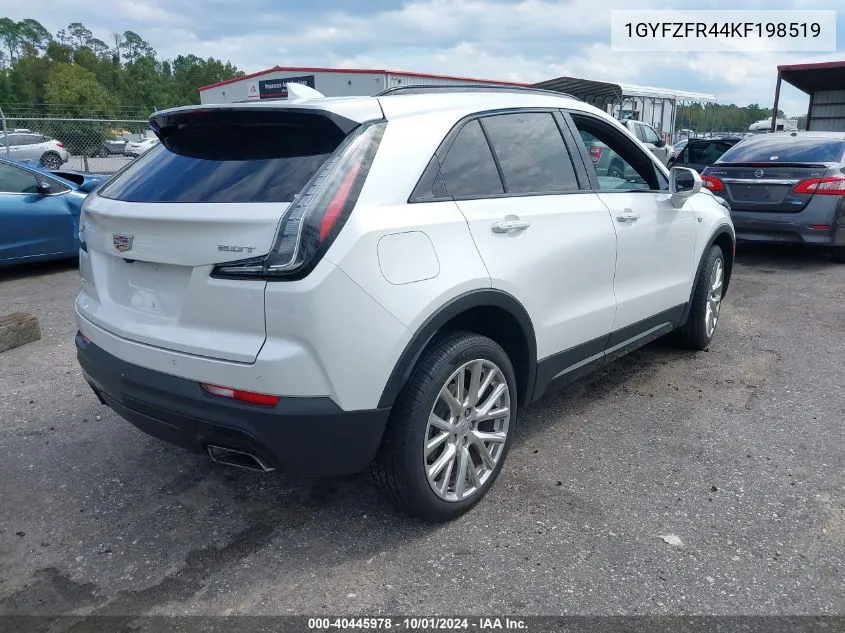 2019 Cadillac Xt4 Sport VIN: 1GYFZFR44KF198519 Lot: 40445978