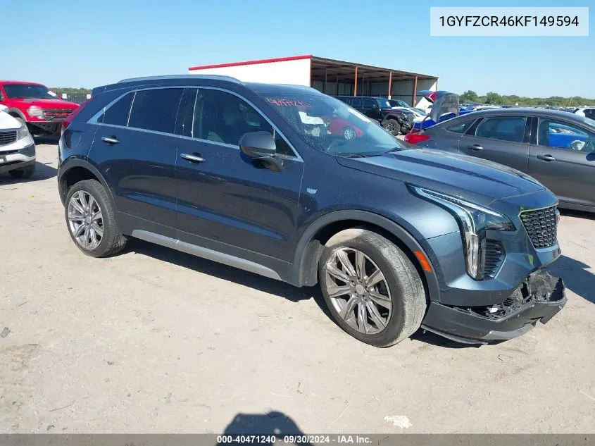 1GYFZCR46KF149594 2019 Cadillac Xt4 Fwd Premium Luxury