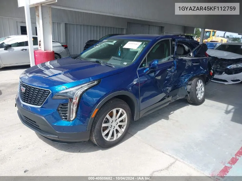 2019 Cadillac Xt4 Luxury VIN: 1GYAZAR45KF112759 Lot: 40505682