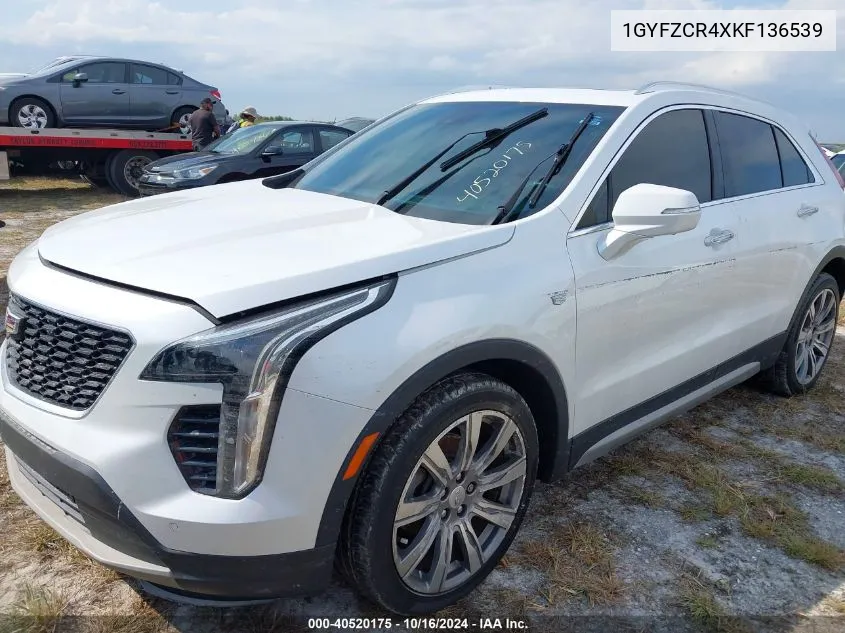 2019 Cadillac Xt4 Fwd Premium Luxury VIN: 1GYFZCR4XKF136539 Lot: 40520175