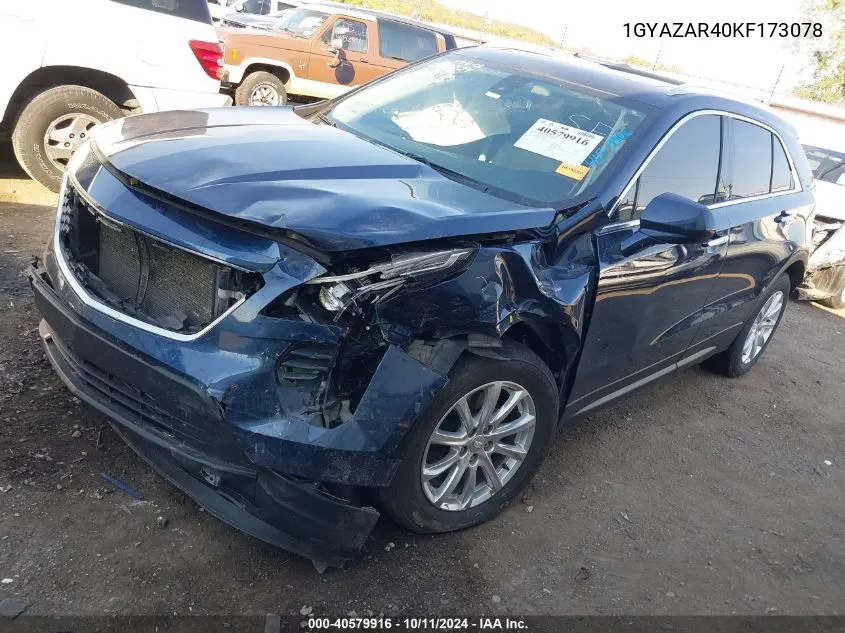 1GYAZAR40KF173078 2019 Cadillac Xt4 Luxury