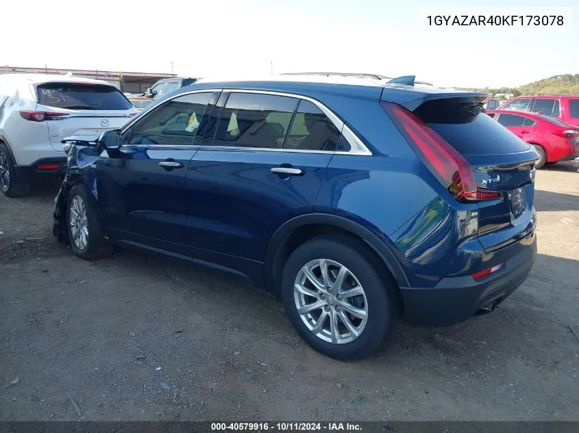 2019 Cadillac Xt4 Luxury VIN: 1GYAZAR40KF173078 Lot: 40579916