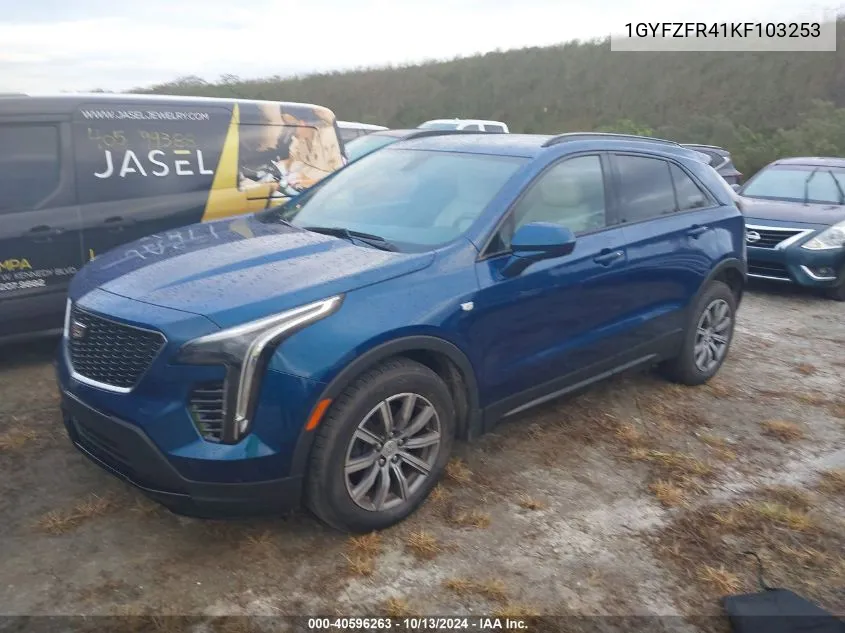 2019 Cadillac Xt4 Sport VIN: 1GYFZFR41KF103253 Lot: 40596263