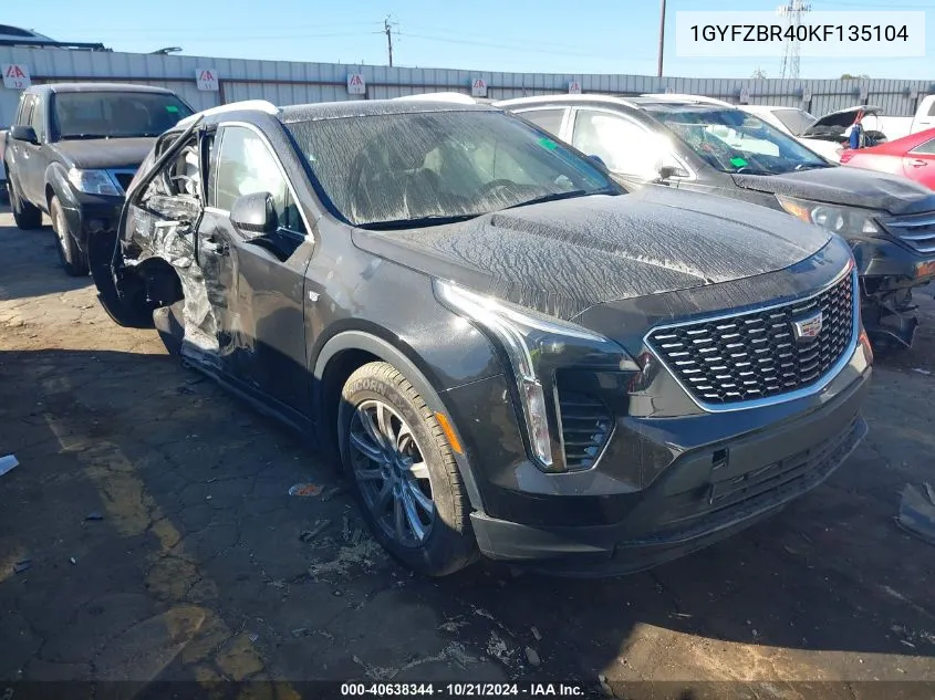 2019 Cadillac Xt4 Luxury VIN: 1GYFZBR40KF135104 Lot: 40638344