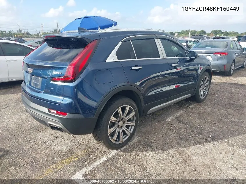 2019 Cadillac Xt4 Premium Luxury VIN: 1GYFZCR48KF160449 Lot: 40730362