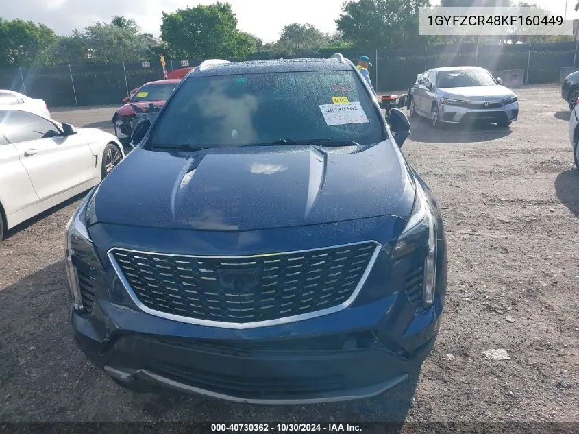 2019 Cadillac Xt4 Premium Luxury VIN: 1GYFZCR48KF160449 Lot: 40730362