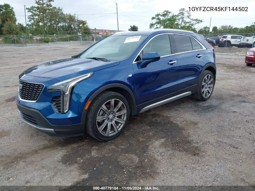 2019 Cadillac Xt4 Premium Luxury VIN: 1GYFZCR45KF144502 Lot: 40779184