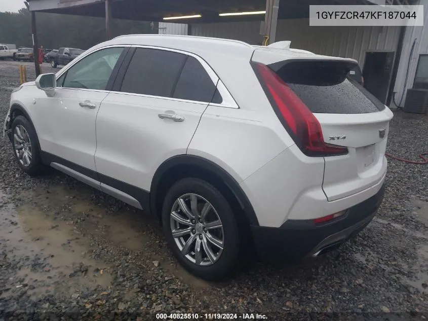 2019 Cadillac Xt4 Premium Luxury VIN: 1GYFZCR47KF187044 Lot: 40825510