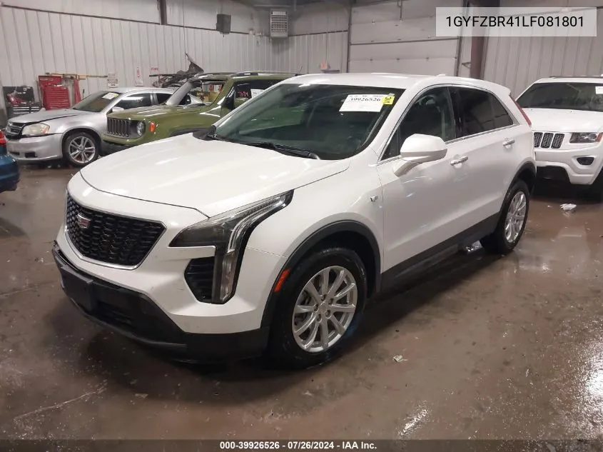 1GYFZBR41LF081801 2020 Cadillac Xt4 Luxury