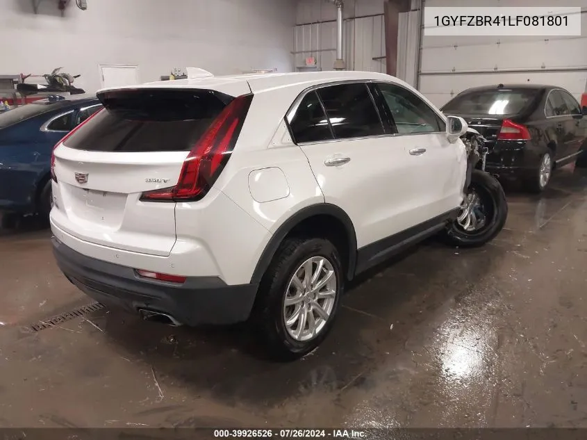 2020 Cadillac Xt4 Luxury VIN: 1GYFZBR41LF081801 Lot: 39926526