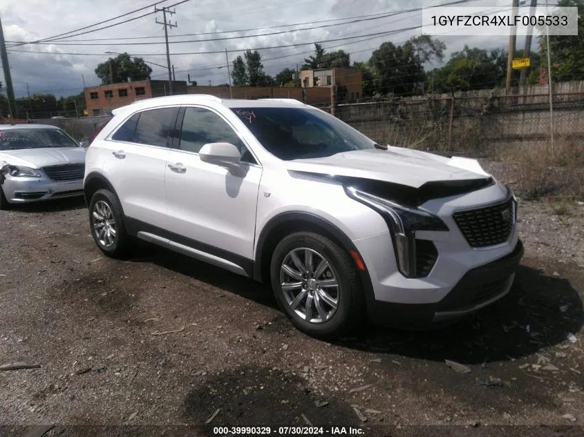 2020 Cadillac Xt4 Fwd Premium Luxury VIN: 1GYFZCR4XLF005533 Lot: 39990329