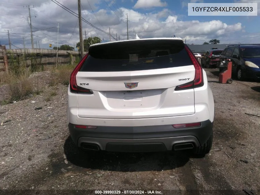 2020 Cadillac Xt4 Fwd Premium Luxury VIN: 1GYFZCR4XLF005533 Lot: 39990329