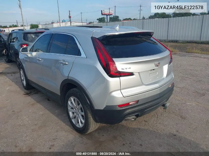 2020 Cadillac Xt4 Luxury VIN: 1GYAZAR45LF122578 Lot: 40131880