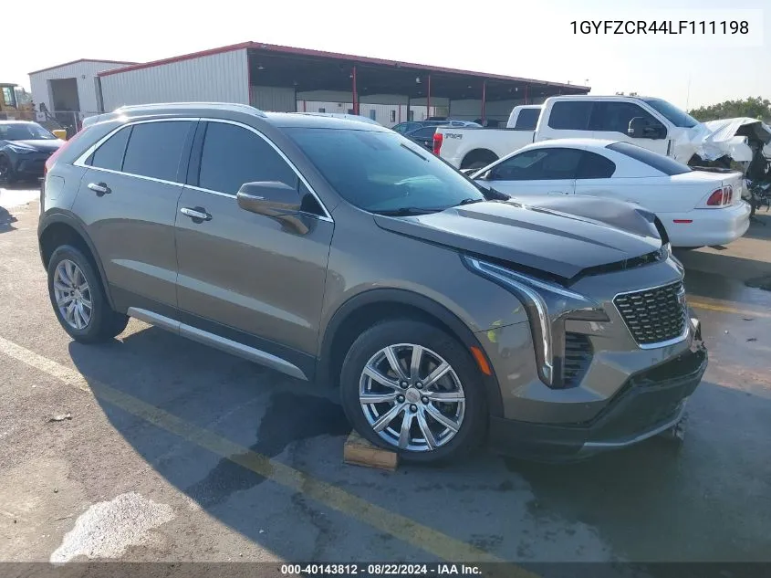 2020 Cadillac Xt4 Fwd Premium Luxury VIN: 1GYFZCR44LF111198 Lot: 40143812