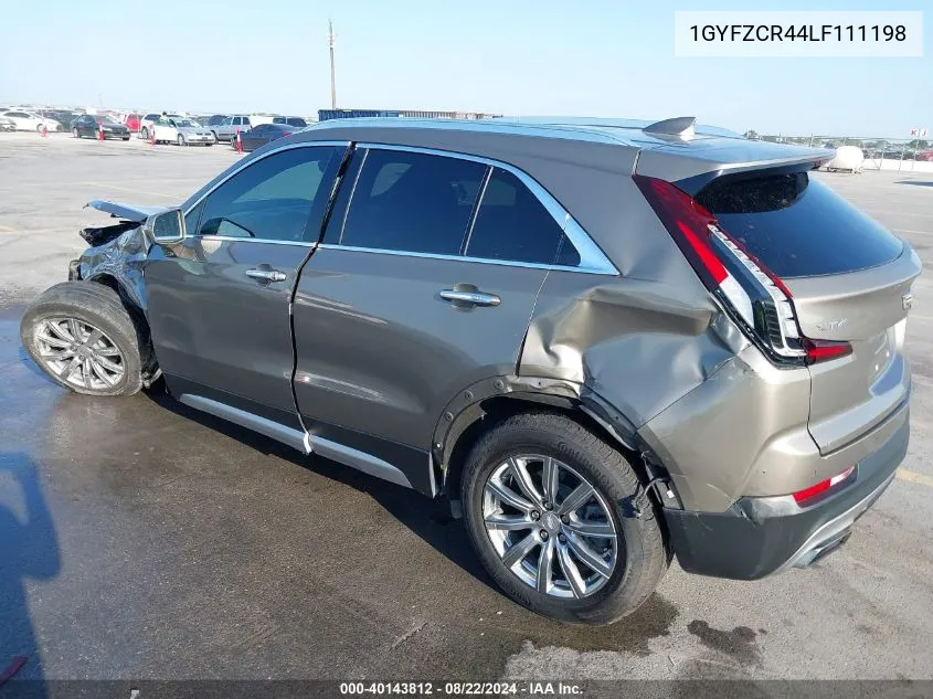 1GYFZCR44LF111198 2020 Cadillac Xt4 Fwd Premium Luxury