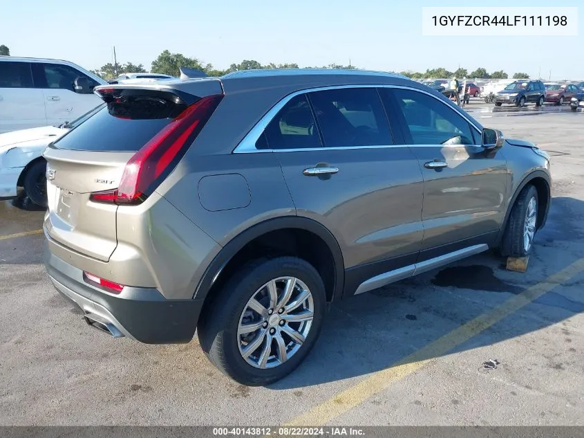 1GYFZCR44LF111198 2020 Cadillac Xt4 Fwd Premium Luxury