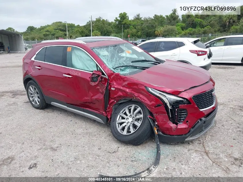 2020 Cadillac Xt4 Premium Luxury VIN: 1GYFZCR43LF069896 Lot: 40345101