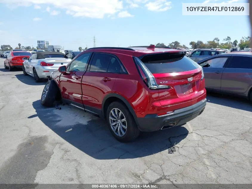 1GYFZER47LF012869 2020 Cadillac Xt4 Fwd Sport