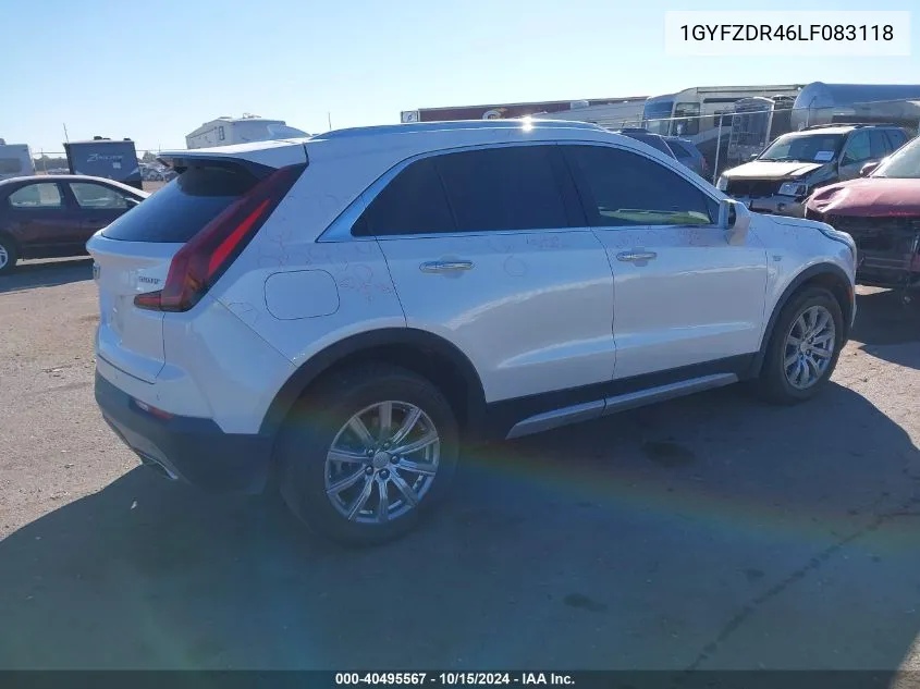 2020 Cadillac Xt4 Awd Premium Luxury VIN: 1GYFZDR46LF083118 Lot: 40495567