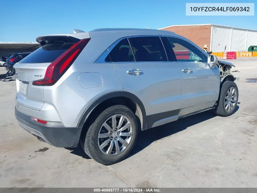 2020 Cadillac Xt4 Fwd Premium Luxury VIN: 1GYFZCR44LF069342 Lot: 40585777