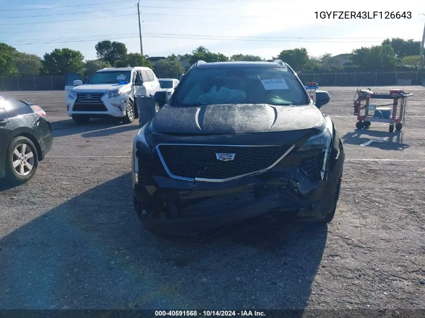 2020 Cadillac Xt4 Sport VIN: 1GYFZER43LF126643 Lot: 40591568