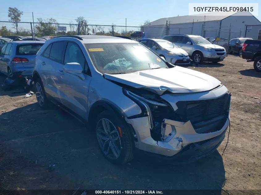 2020 Cadillac Xt4 Sport VIN: 1GYFZFR45LF098415 Lot: 40640151