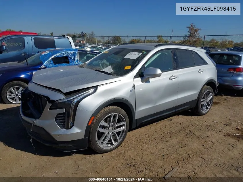 2020 Cadillac Xt4 Sport VIN: 1GYFZFR45LF098415 Lot: 40640151