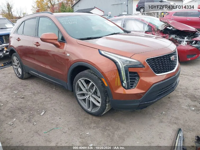 2020 Cadillac Xt4 Awd Sport VIN: 1GYFZFR43LF014334 Lot: 40691536