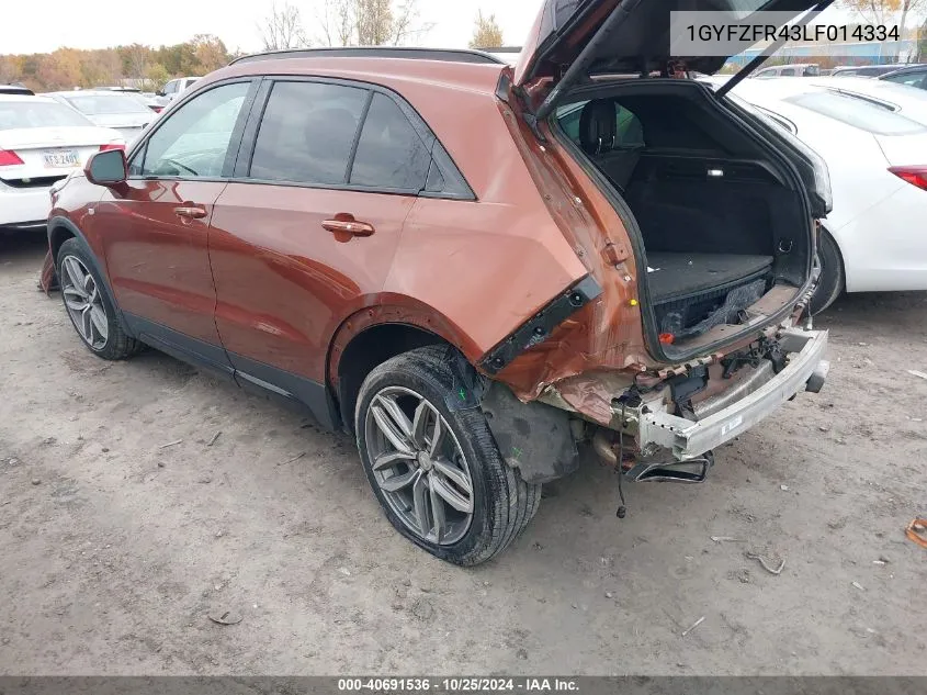 2020 Cadillac Xt4 Awd Sport VIN: 1GYFZFR43LF014334 Lot: 40691536