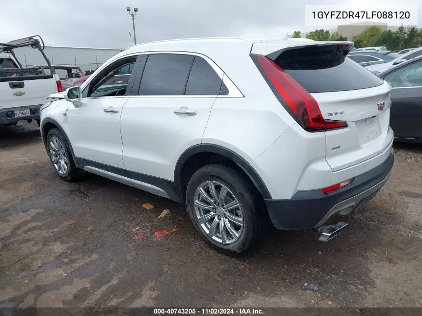 2020 Cadillac Xt4 Awd Premium Luxury VIN: 1GYFZDR47LF088120 Lot: 40743205