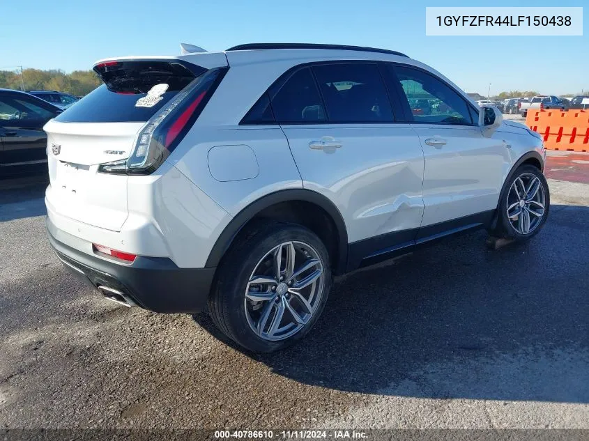 2020 Cadillac Xt4 Awd Sport VIN: 1GYFZFR44LF150438 Lot: 40786610