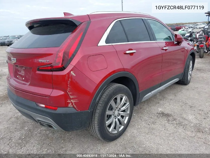 2020 Cadillac Xt4 Fwd Premium Luxury VIN: 1GYFZCR48LF077119 Lot: 40893918