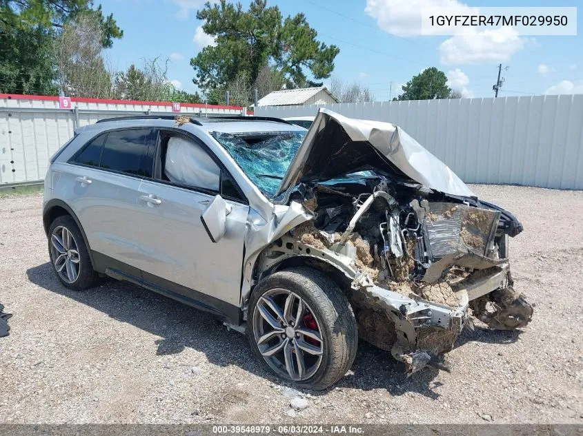 2021 Cadillac Xt4 Fwd Sport VIN: 1GYFZER47MF029950 Lot: 39548979