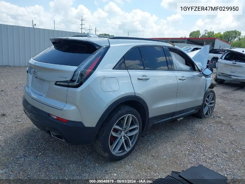 2021 Cadillac Xt4 Fwd Sport VIN: 1GYFZER47MF029950 Lot: 39548979