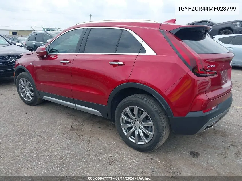 1GYFZCR44MF023799 2021 Cadillac Xt4 Fwd Premium Luxury