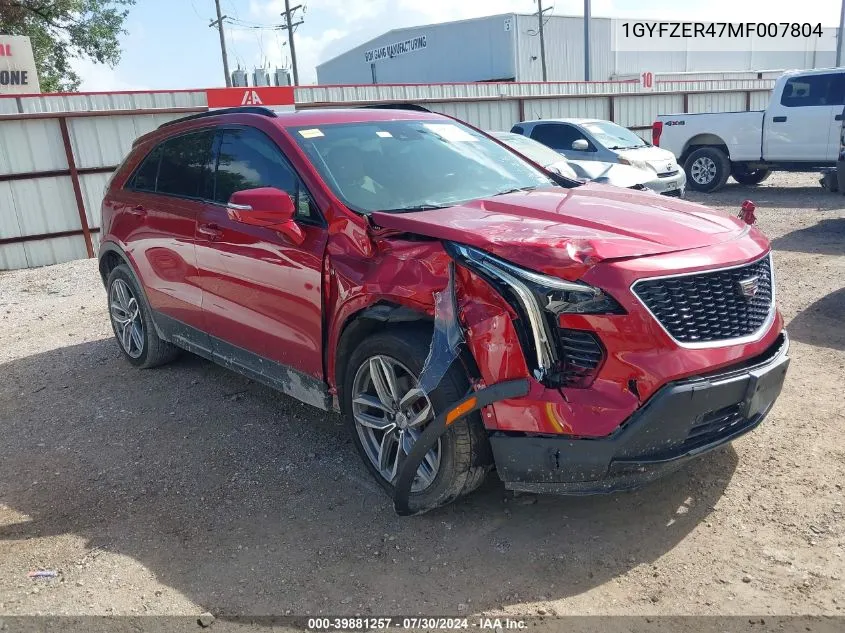 1GYFZER47MF007804 2021 Cadillac Xt4 Fwd Sport